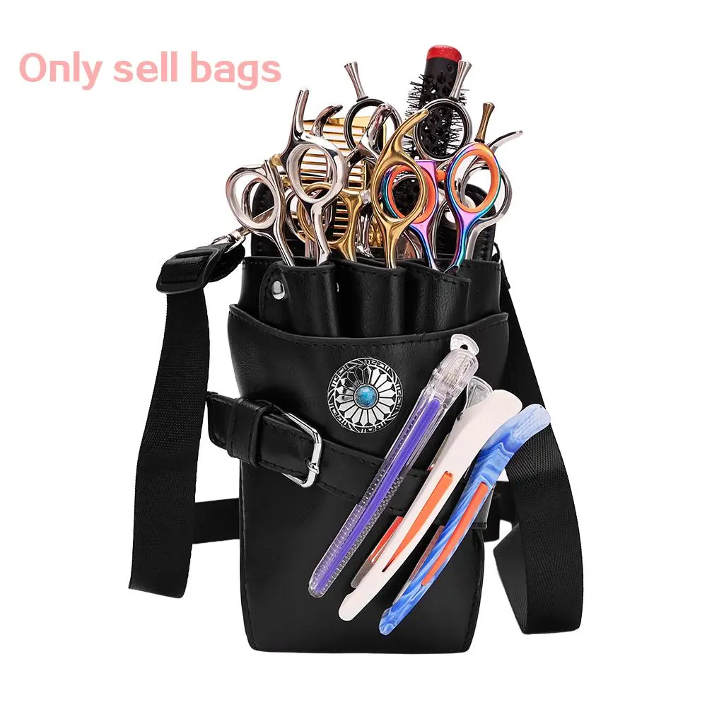 Hairdressing Tool Storage Bag, Durable PU Leather Hairdressing Tool Storage Bag, Professional Hair Styling Tool Organizer for Salon & Barber Shop, Tool Bags, Tool Pouches