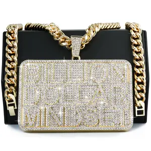 Huge XL - Billion Dollar Bar Fully Iced | Curb Cuban Necklace Gold Plated