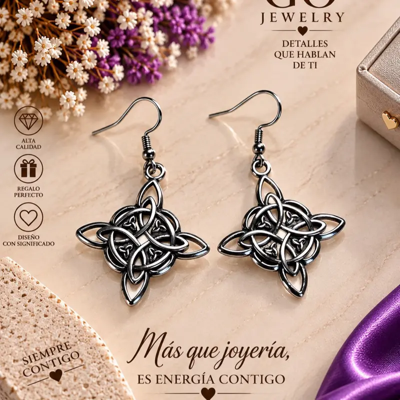 Earrings witch knot with triketa