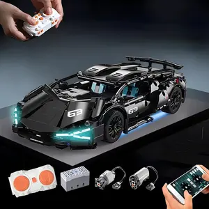 flash card Technical Racing Sport Car Model Building Blocks technic adults 1:14 DIY Supercar Brick Puzzle Toys Kid Adult Gift（1280+granule）