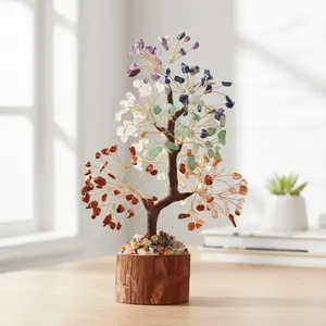 7 Chakra Crystal Tree of Life Healing Crystals Trees for Home Decor, Office Desk Decor, Boho Decor, Handmade Bonsai Trees for Positive Energy, Money, Good Luck Birthday Gifts for Women, Mom