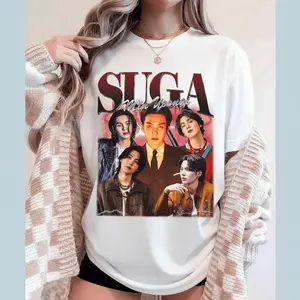 Suga Min Yoongi Graphic T-Shirt, Music Theme  Gift For Fan DW3