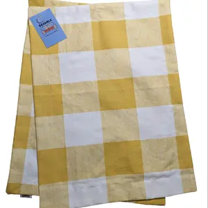Set of 2 Double Sided Yellow White Buffalo Check Plaid Placemats for Fall Decor - Table Decor hand made placemats
