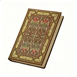 A vintage hardcover notebook, featuring 256 pages of full-color interior pages, a beautiful gilded cover, and a portable scrapbook, planner, and travel journal. Ideal for work, school, and life recording, making it the perfect gift