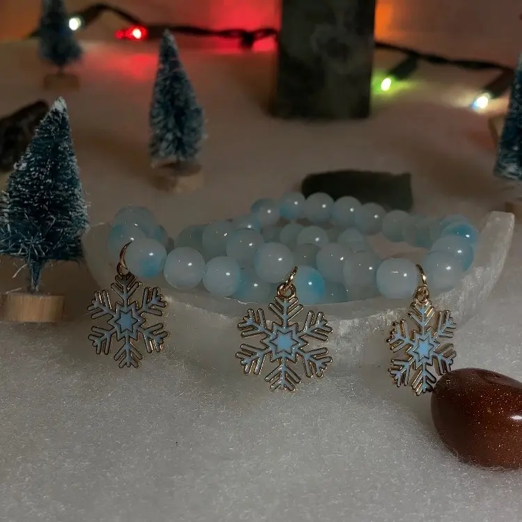Blue Snowflake Bracelet Blue Snowflake Bracelet