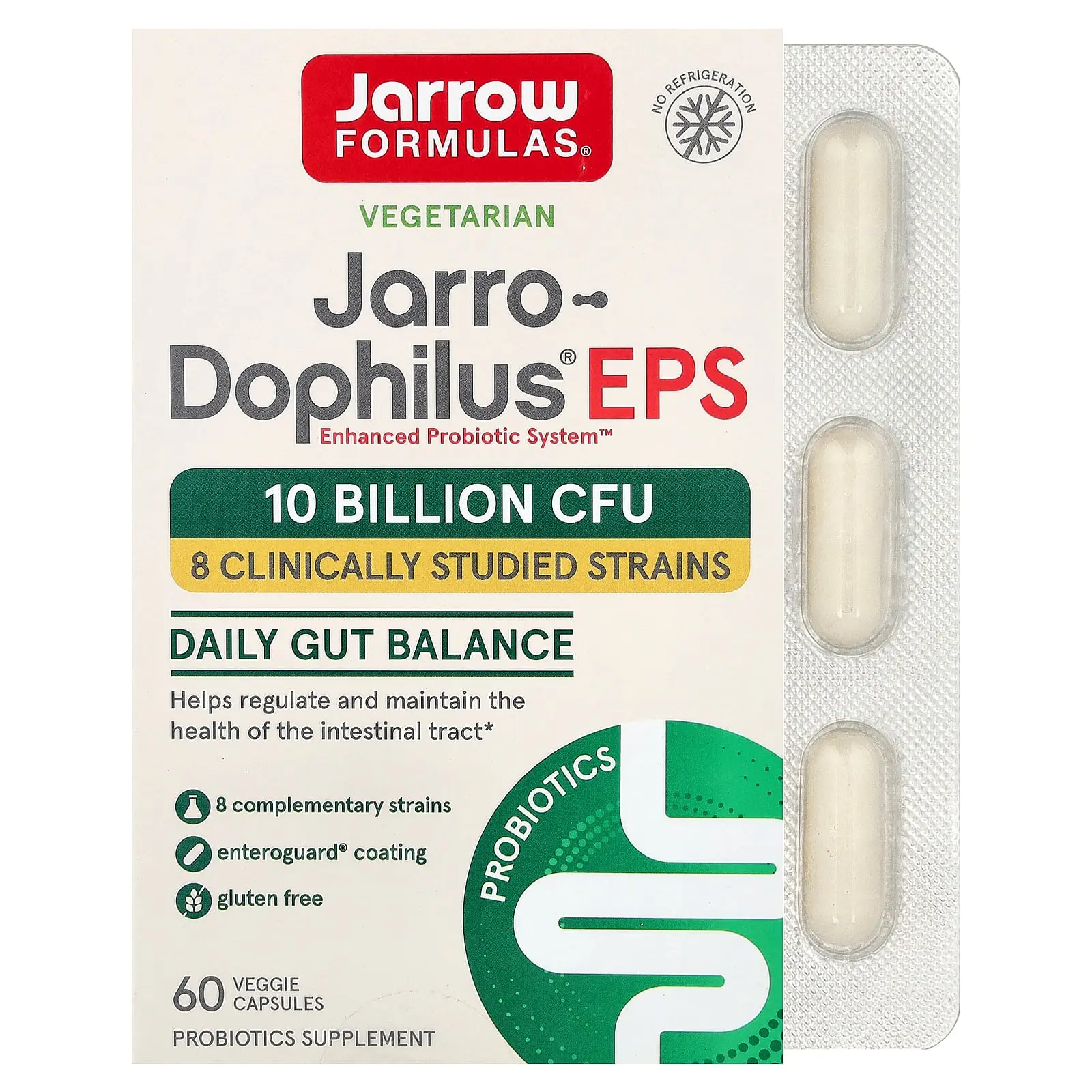 Jarrow Formulas Jarro-Dophilus® EPS, 60 Veggie Caps (5 Billion CFU per Capsule)
