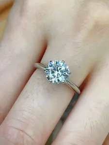 Sterling Silver Stunning Flame Solitaire Engagement Rings