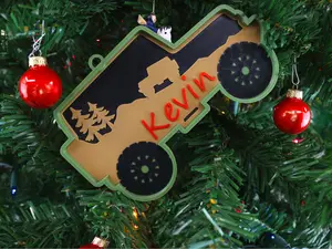 PERSONALIZED- Off Road Truck Picky Pad and Tray ORNAMENT- Satisfy Your Urge to Pick, Pop and Peel Stress-Free! Rectangle Coasters