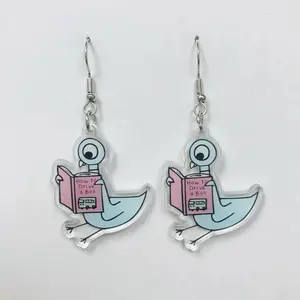 Pigeon earrings how to read a book kids gift