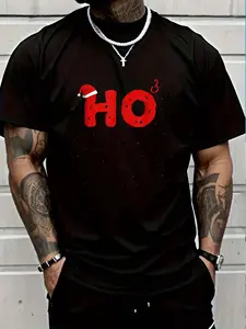 100% Cotton HO3 Shirt HO HO HO T Shirt Say Merry Christmas Cubed 3rd T-Shirt Women's Men's Graphic Tee Crew Neck summer vacation Tops