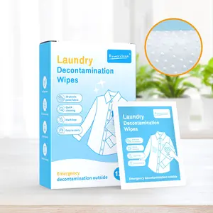 Eco-Friendly Laundry Stain Remover Wipes Instant Stain Removal Removes Food, Oil & Drink Stains Waterless No Rinse Travel-Friendly Wipes for Clothes Lemon Scented 12 Count