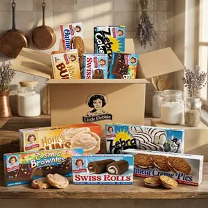 Little Debbie Variety Pack, Zebra Cakes, Cosmic Brownies, Honey Buns, Oatmeal Creme Pies, and Swiss Rolls (1 Box Each), 48 Piece Assortment