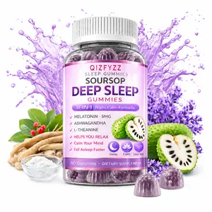 'summervibes QIZFYZZ 10-in-1 Soursop Bitters Deep Sleep Gummies with Melatonin, Ashwagandha, L-Theanine & Herbal Blend | Night Calm Formula | Vegan, Non-GMO Sleep Support | 60 Gummies