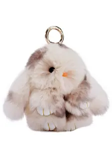 Birthday Gift Leopard Print Rabbit Keychain, Cute Patchwork Design, Stylish Bag Charm, Perfect for All Seasons, Ideal for Girls, Keychain Kawaii, Cute Soft Keychains