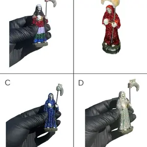 Blinged MINI Angel of Death Alter Decor - Religious Ornament with Colorful Designs and Unique Attributes in Detailed Display Decoration Altar