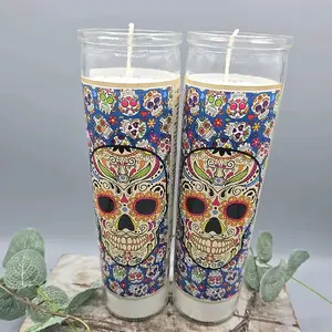 Candles ROSE Skull Devotional 5 De Mayo Day Of Dead Veladora Decor Ornaments for Festive Celebrations