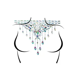 Masquerade Choker Rhinestone Stick-On Jewels