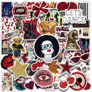 50 Downtown Y2K Girls Graffiti Series Stickers, Suitable for Scrapbooks, Journals, Laptops, Water Bottles, Cars, and Other Faith-based Designs, Making A Gift with Positive Messages