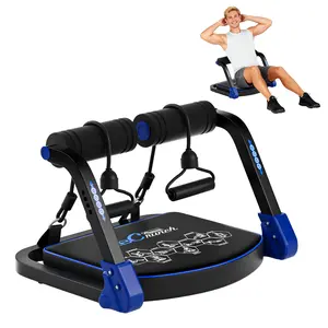 Portable Foldable Abdominal Workout Machine -Adjustable Resistance Core Trainer for Home Gym.Beginner-Friendly Sit-Up Equipment with Durable SpringStructure, Space-Saving Design for Small Spaces.
