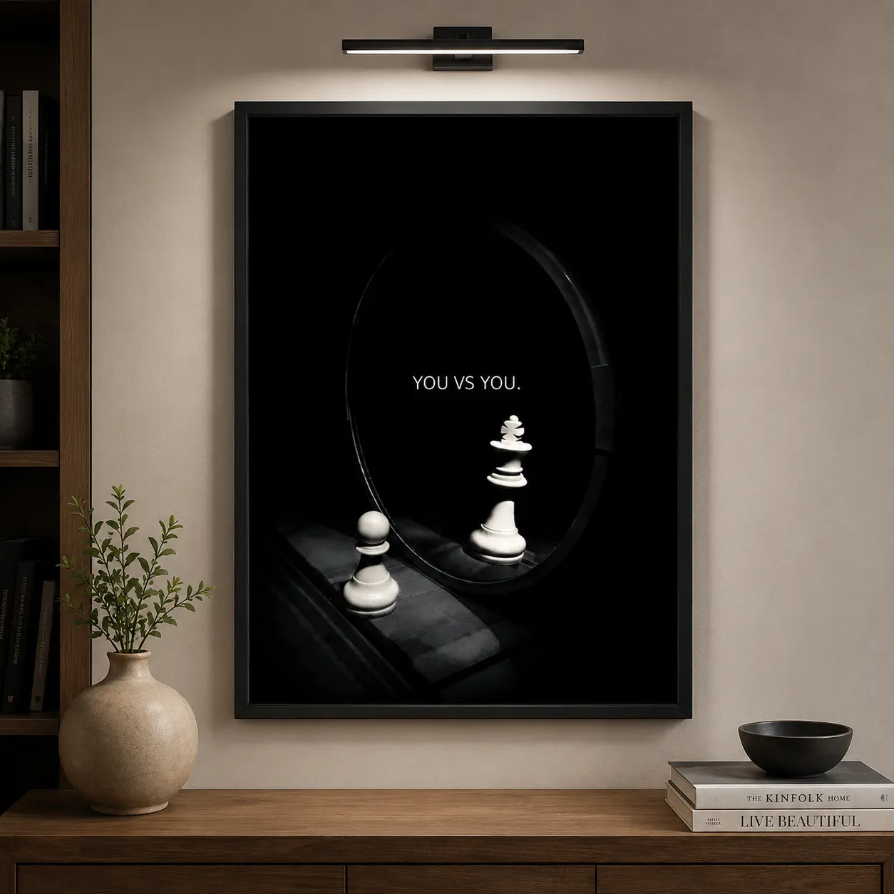 Chess Motivation Poster | Wealth & Money Inspiration | Luxury Wall Art