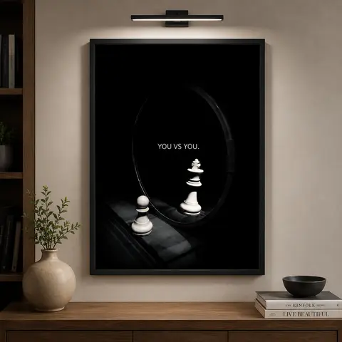 Chess Motivation Poster | Wealth & Money Inspiration | Luxury Wall Art