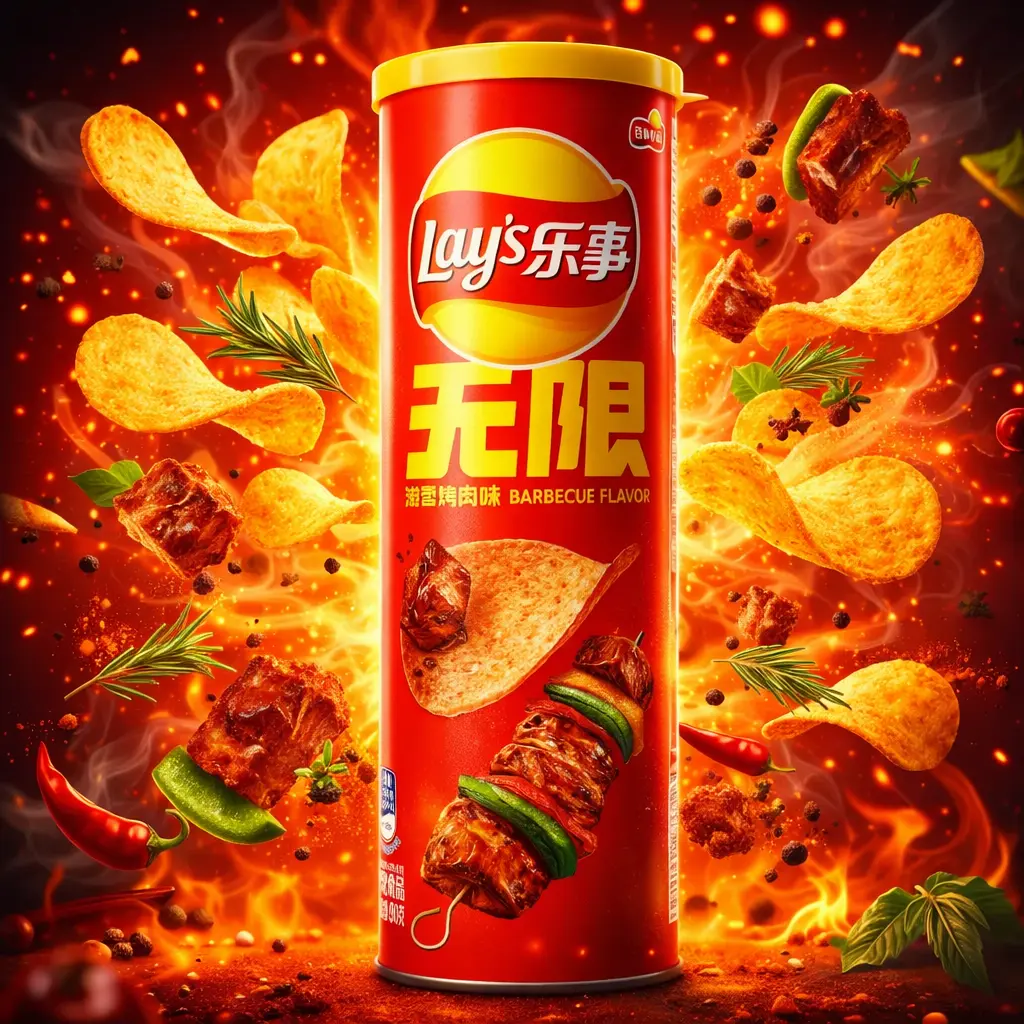 Lays Stax Sizzling BBQ (CHINA)
