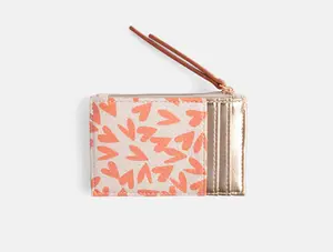 Coral Hearts Cardholder Coin Purse