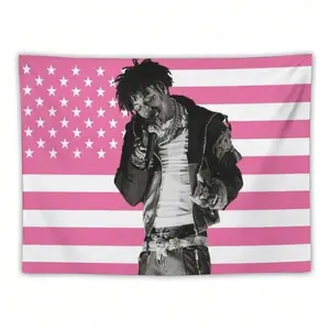 American Flag Print YoungBoy Never Broke Again Music Tapestry - Decorative Lightweight Home Decor Wall Hanging, Photo Prop, Wall Cloth for Bedroom Bathroom Beach