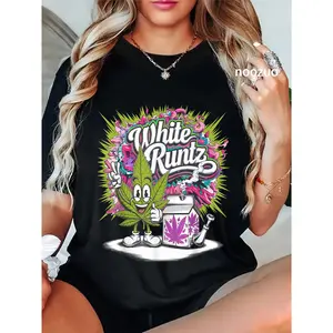 100% Cotton White Runtz 420 Cannabis Stoner Weed Strain T-Shirt