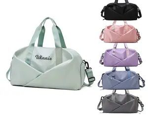 Personalized Duffle Bag, GYM Travel Bag for Women, Weekender Bags with Name, Embroidered Yoga Duffle Bag, Bridesmaid Gift, Christmas Gift