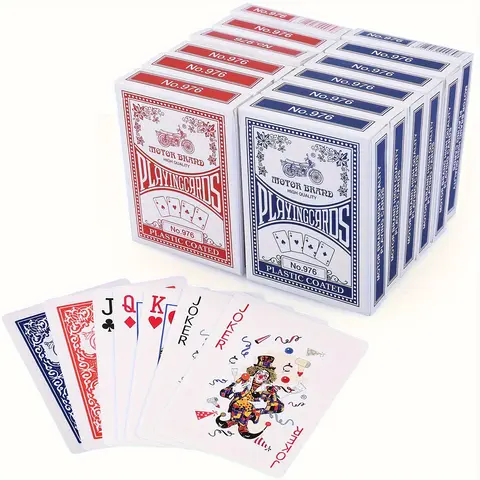 High-Quality Plastic Coated Standard Playing Cards 6-Box Game Set, Ages 14 and Up Adult Fun Games, Party Entertainment Luck-Based Home & Festive Supplies