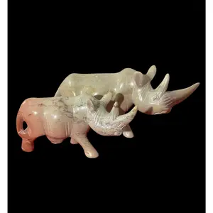 Soapstone Rhino Statue