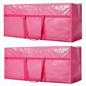 Heavy Duty Extra Large Wardrobe Storage Hanging Bags – Reinforced Handles – Durable Home Organization – Pink, 2 Pack, 45.2 x 15.7 x 21.7 Inches