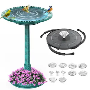 Solar Winterproof Bird Bath, with a Solar Fountain for Outdoors, Water Bath for Birds, Garden Drinker, Bath for Wild Birds, Garden Decor