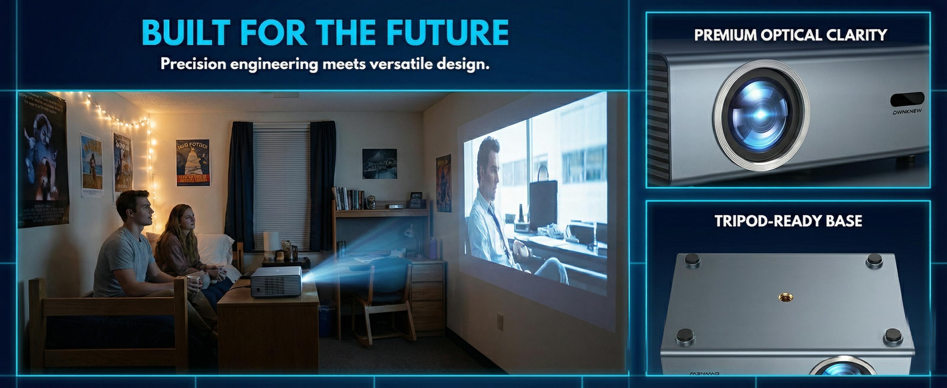 4K Projector with Wi-Fi 6 & Bluetooth 5.3, 22000 Lumens Portable Outdoor Movie Projector, Electric Focus, Auto Keystone Correction, High Brightness for Home Theater & Bedroom 4K Projector with Wi-Fi 6 & Bluetooth 5.3, 22000 Lumens Portable Outdoor Movie Projector, Electric Focus, Auto Keystone Correction, High Brightness for Home Theater & Bedroom