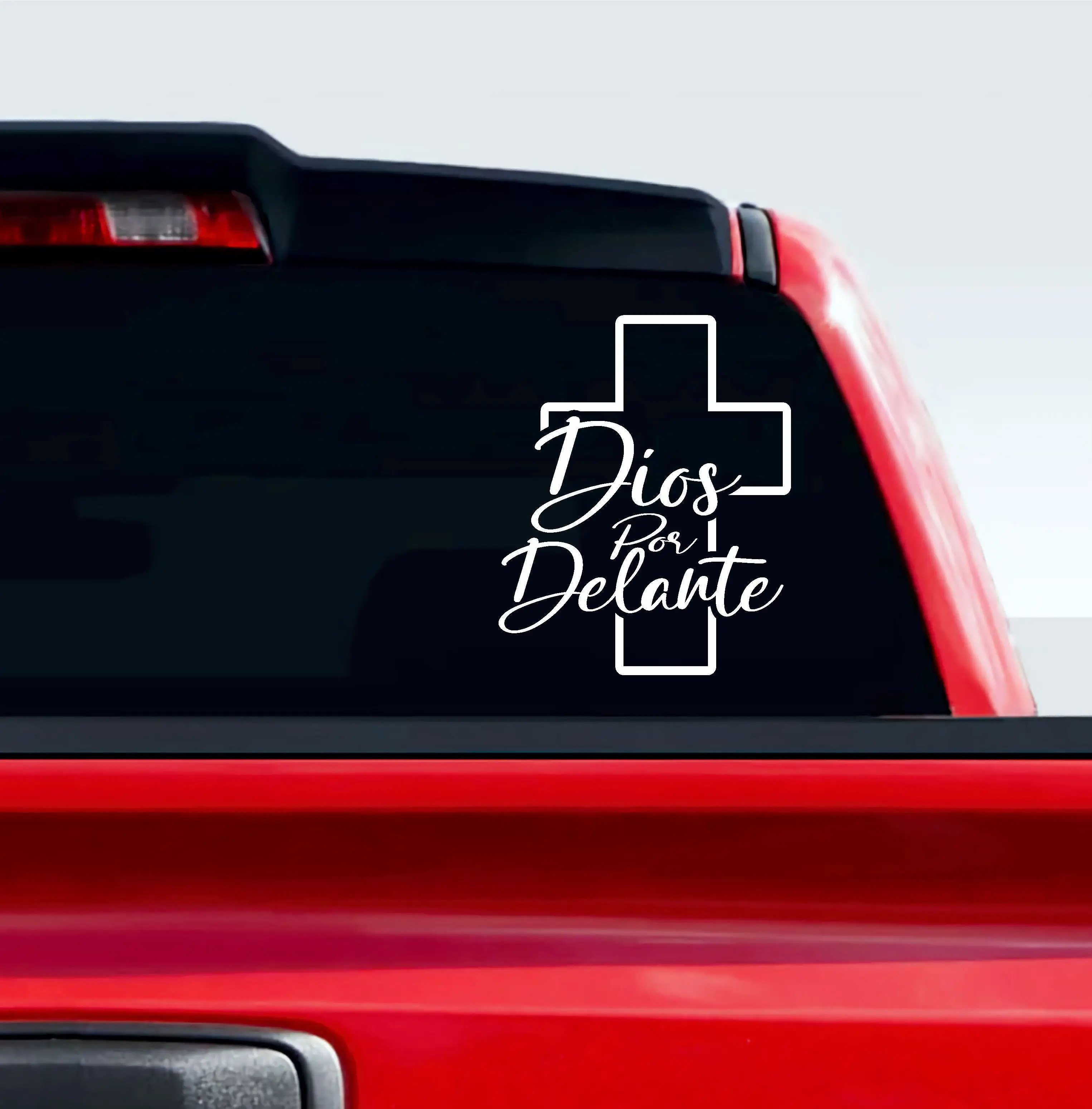Dios por Delante Sticker Adhesive Vinyl Decal car vehicle decoration