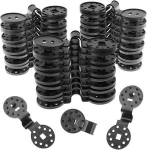 100Pcs Shade Cloth Clips - Black Round Plastic Sun Shade Clip,Shade Cloth Heavy Duty Lock Grip for Sun Shade Net,Gardening Shade Cloth,Anti Bird Netting Windproof Awning Clamp Organiser