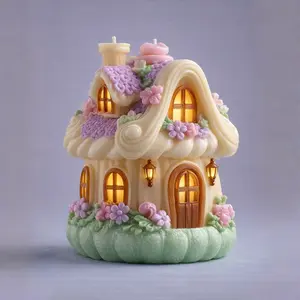 Fairy Tale House Silicone Mold, Handmade Aromatherapy Candle DIY Mould, Craft Supplies for Home Decor & Gift Making, Handmade Crafts, Candle Molds
