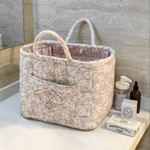 Large Capacity Home Storage Multipurpose Basket, Durable Material Organizer for Clothes Toys Books Cosmetics, Fresh Style Design for Daily Use