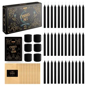 36 Black Candles for Witchcraft | 5" Height & 1/2" Diameter