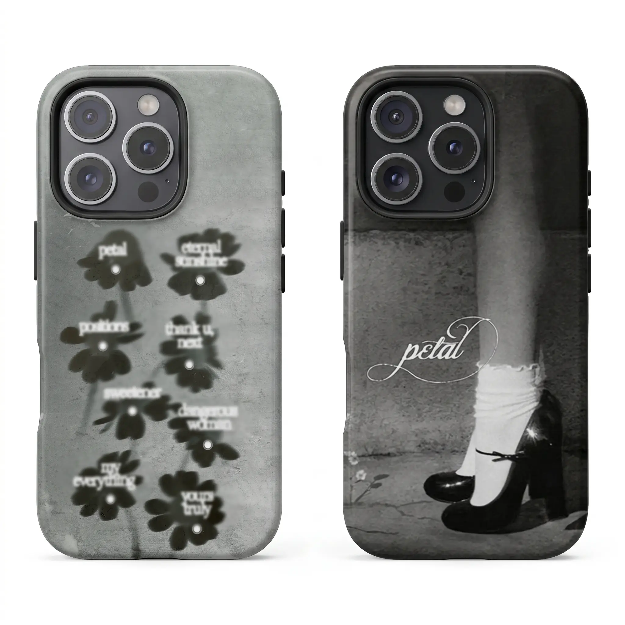 Cute Petal Phone Case with New Album Cover Design, Phone Accessories Compatible with iPhone 11-17 Plus/Pro/Promax & Samsung Galaxy S21-S26 Series