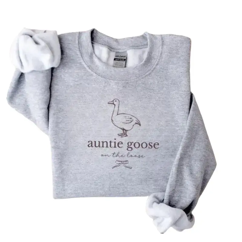 Funny Auntie Sweatshirt & Tshirt for New Aunt, Coquette Goose Auntie Sweater, Cute Auntie Gift from Niece, Auntie Crewneck Sweatshirt