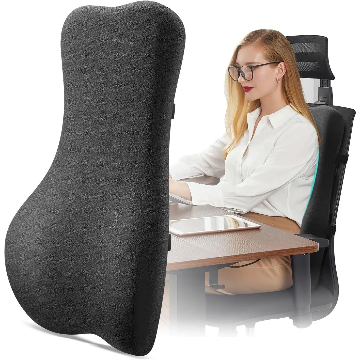 High  Support Pillow for Office Chair Fully Support Entire  for  and Comfort - Memory   Support Pillow for Office Chair,Computer,Recliner