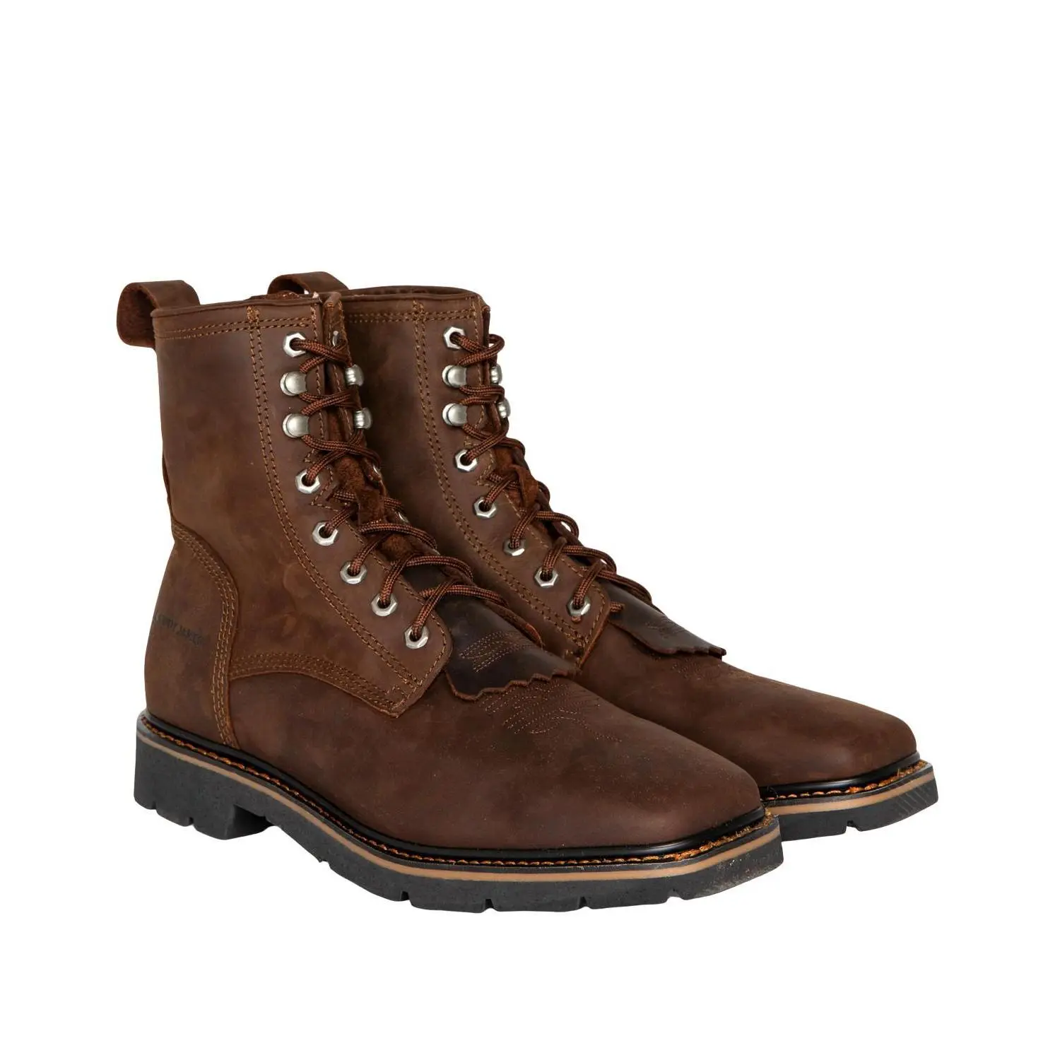 Cody James Men's Mustang Lace-Up Kiltie Work Boot Soft Toe - C8mr2