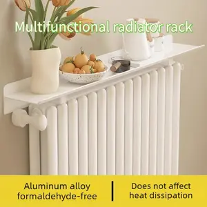 Wall-Mounted Radiator Storage Rack, Living Room Hallway Ugly-Covering Panel, Multi-Functional Baffle Smoke & Dust Proof Cover, Space-Saving Home Essential, Wall Mounted Organizer