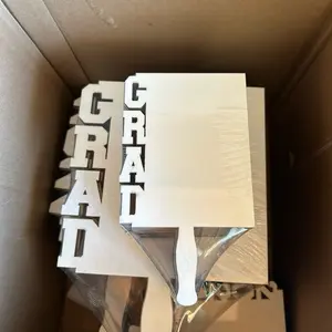 Graduation Blank Hand Paddle Set of 10pcs 5pcs Small & 5pcs Medium Perfect for Customization and Celebrations