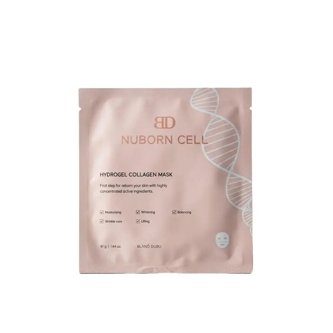 1PC Nuborn Cell Hydrogel Collagen Mask | Hydrating Face Masks with Peptides & Hyaluronic Acid | Collagen Face Mask Overnight for Glass Skin | Face Masks Korean