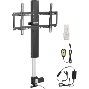 VEVOR Motorized TV Lift Stroke Length 31 Inches Motorized TV Mount Fit for Max.60 Inch Lift with Remote Control Height Adjustable 42-73 Inch,Load Capacity 132 Lbs