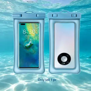 Double Airbag Floating IPX8 Waterproof Dry Bag, 30M Deep Submersible, Clear TPU Responsive Touch Screen, Universal Fit for All Phones Up to 7.2 Inches, Must-Have for Pool, Beach and Outdoor Use