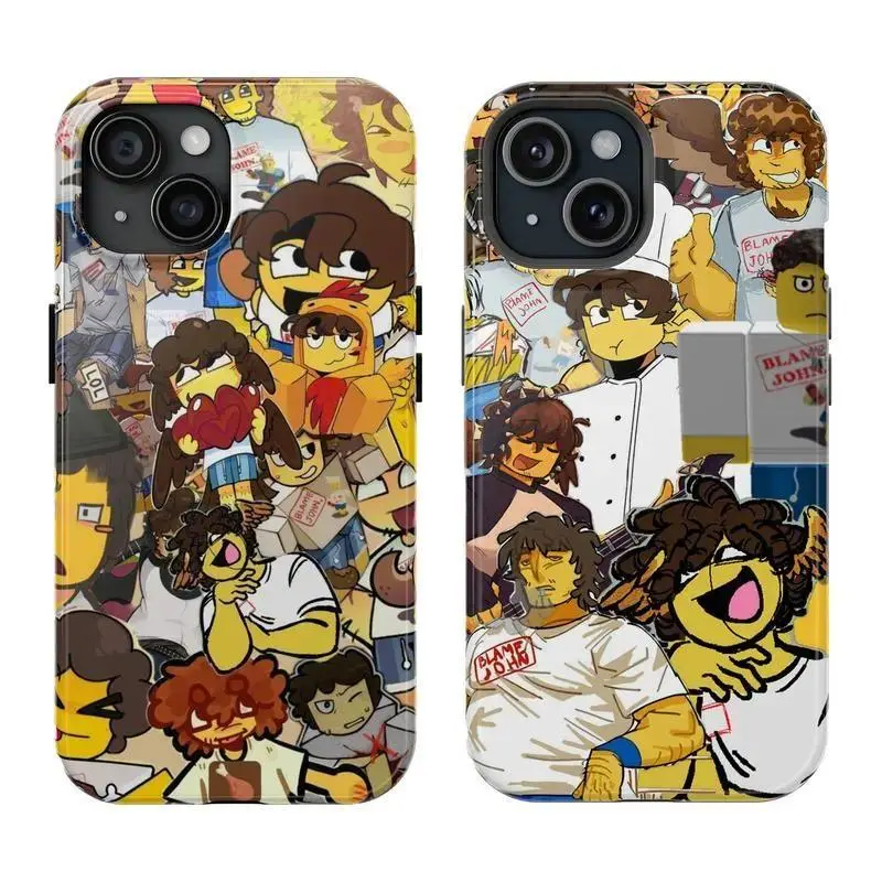 Shedletsky Blame John Phone Case Roblox Forsaken Funny Gamer Gift Compatible with iPhone 11-17 Pro Max/Plus and Samsung Galaxy S23-25